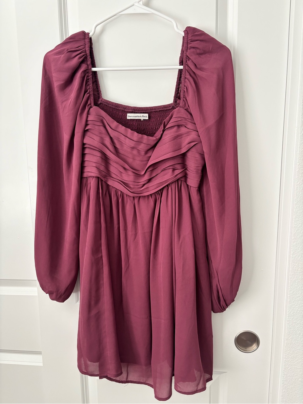 Abercrombie & Fitch Dusty Rose Long Sleeve Mini Dress
